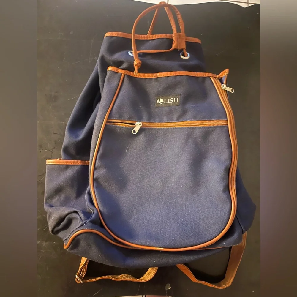 Lish Canvas Tennis Racket Backpack - Picture 1 of 4